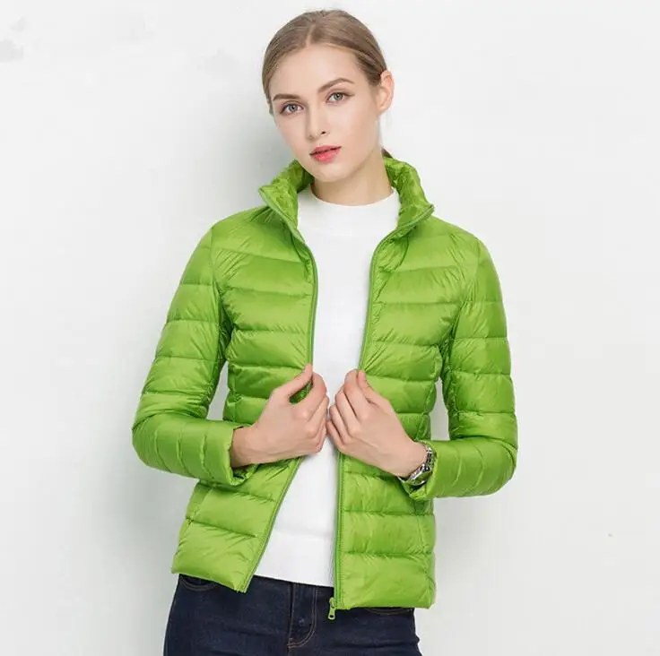 Johnature, новинка, Женское пальто, Осень-зима, 90% белый утиный пух, куртка, 16 цветов, теплый, тонкий, на молнии, модный светильник, пуховик, S-3XL