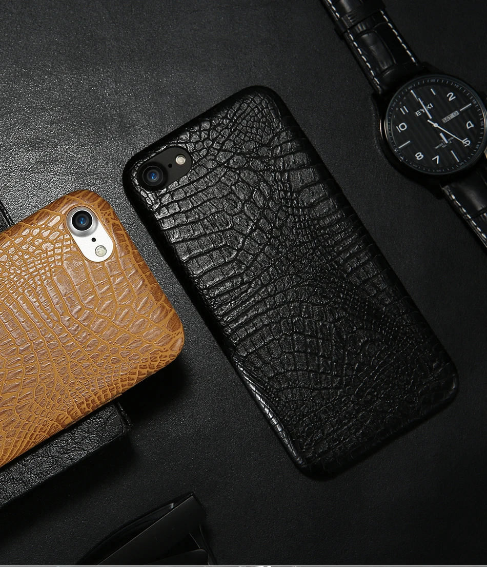 Kisscase для iPhone 7 Plus PU кожаный чехол Роскошные крокодиловой кожи Телефон задняя крышка Жесткий ПК Чехол для iPhone 7 В виде ракушки Интимные аксессуары чехол на айфон 7 Чехлы для iPhone 7 чехол на айфон 7 plus