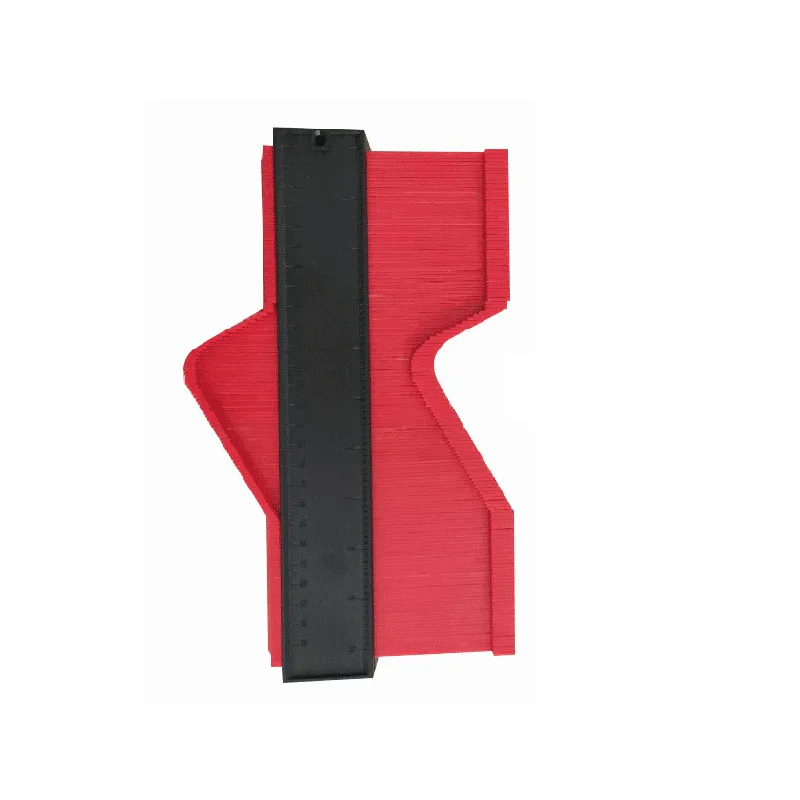 10 inch Red ALLSOME пластиковый профиль копировальный Калибр контурный Калибр Дубликатор стандартный " Ширина древесины маркировочный инструмент плитка ламинат HT2370 - Цвет: 10 inch Red
