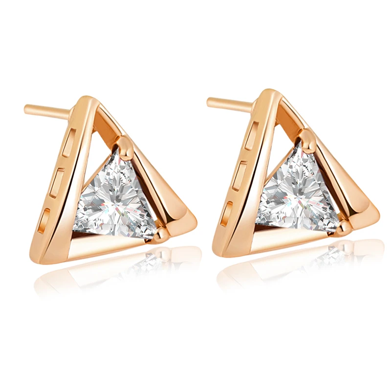 Модные треугольные белые циркониевые зеленые перидот красные гранатовые