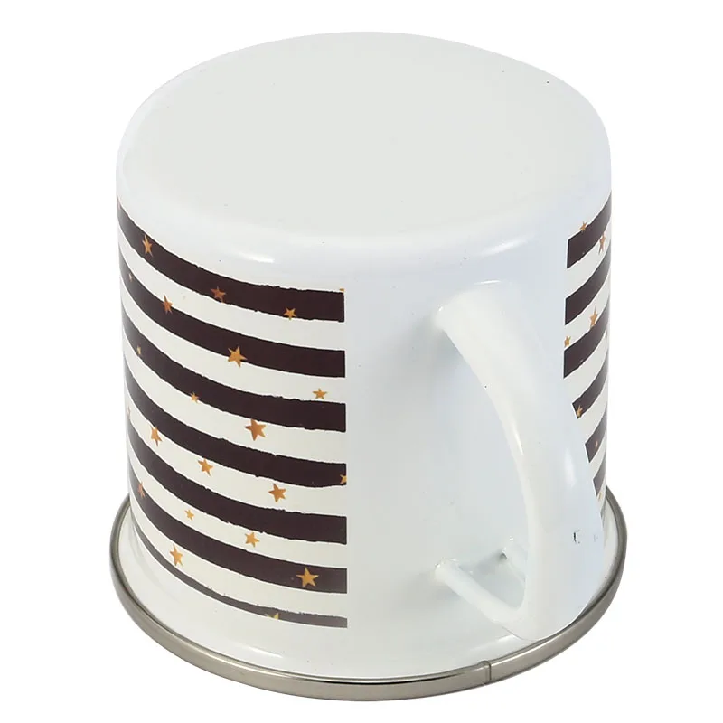 Simple Stainless Steel Hem with Black Star Striated Office and Household Tea Mug | Дом и сад