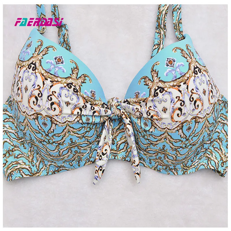 Faerdasi Новый женский комплект бикини Горячая распродажа ретро винтажное пуш-ап