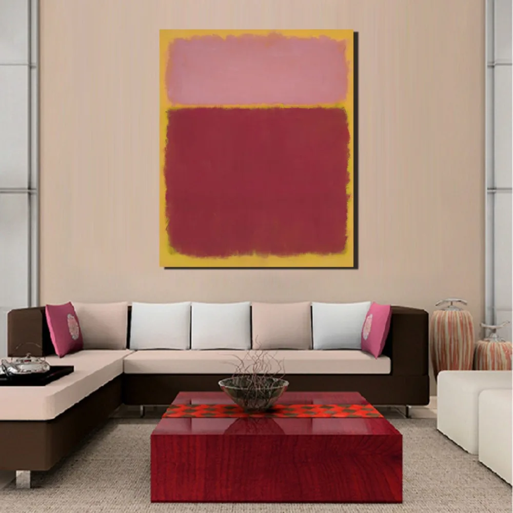 JQHYART Mark Rothko классическая картина маслом Настенная домашний декор для гостиной