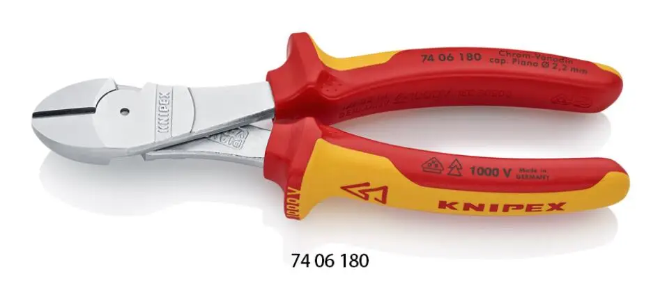 Немецкий KNIPEX KENIPACK 74 06 180 Экономичные изолированные диагональные плоскогубцы 74 06 180
