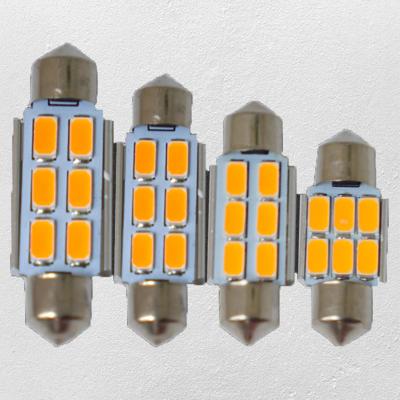 Canbus 2X 5730 31 мм 36 39 41 12 в золотисто желтый 6SMD светодиодный светильник для стайлинга