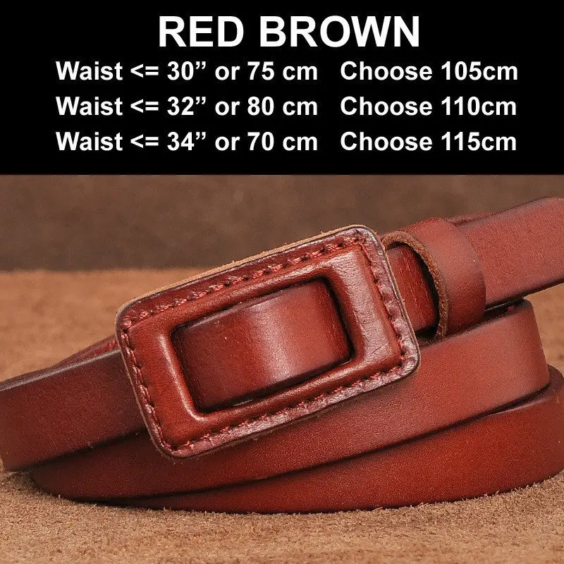 RED BROWN Новые женские модные ремни из натуральной кожи, пояс с пряжкой, роскошное джинсовое платье, женские ремни высокого качества Ceinture Femme - Цвет: RED BROWN