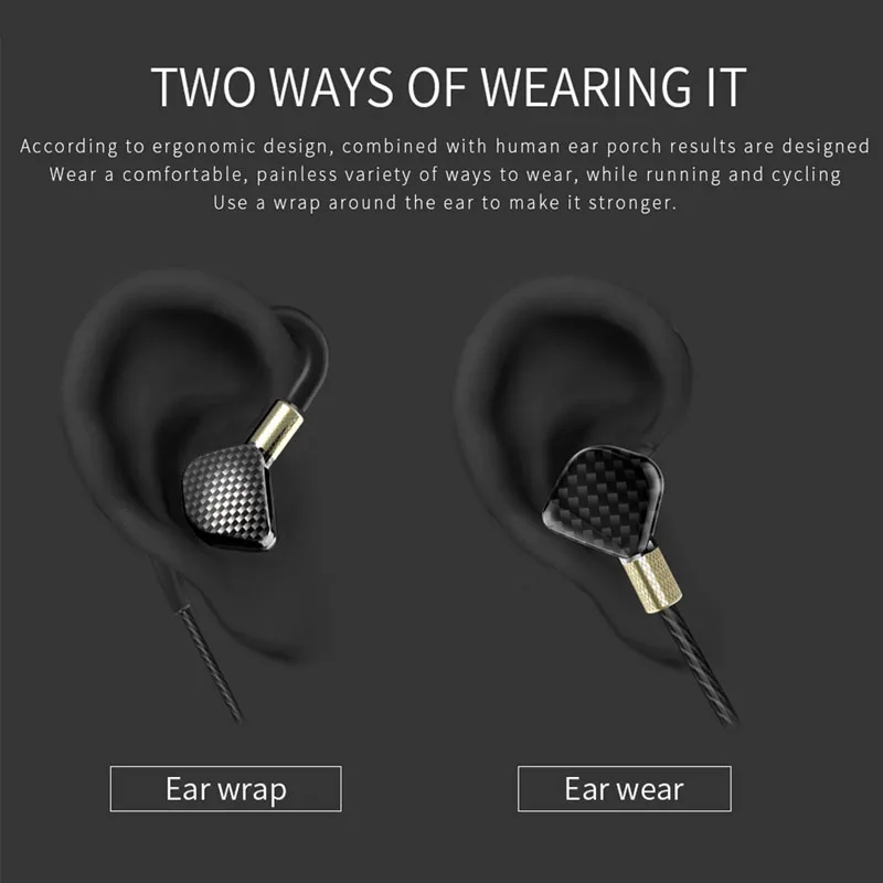 Спортивные наушники In-ear Super Mega Bass с микрофоном 6 шт. сбалансированные Hifi подвесные