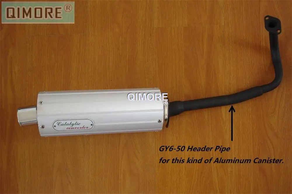 Выхлопной трубой для 4-х тактный скутер мопед GY6 50 GY6 80 139QMB 1P39QMB 147QMD 1P47QMD