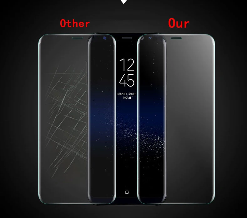 Aveuri Защитное стекло для samsung Galaxy S7 Edge S8 S9 Plus полное покрытие закаленное защитное стекло для экрана для samsung Galaxy Note 8 9