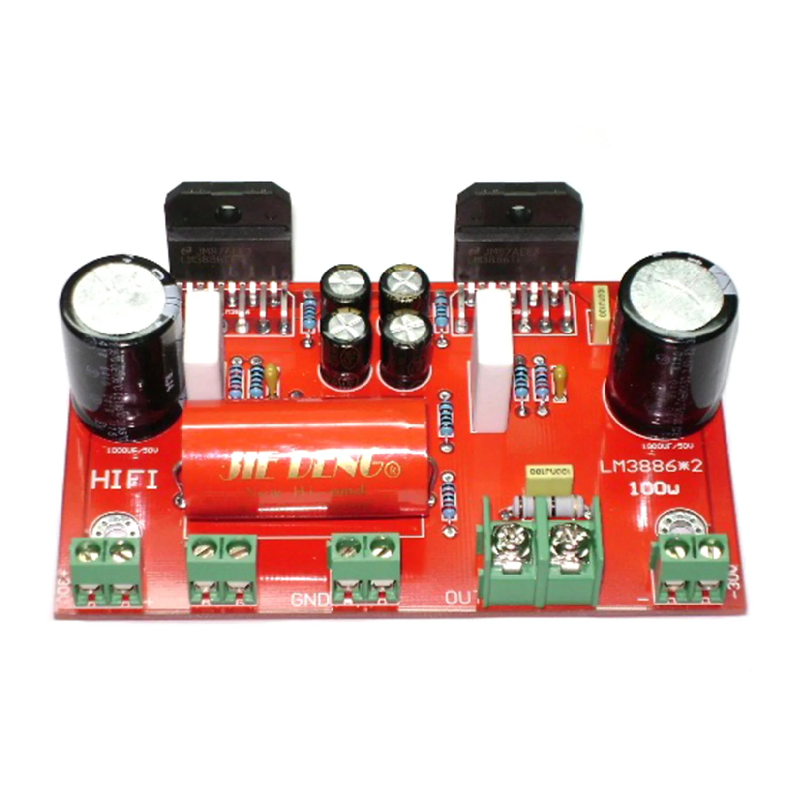 Готовая плата моноусилителя мощности LM3886 * 2 100 Вт DC +/ 30 в YJ00191|Усилители мощности| |