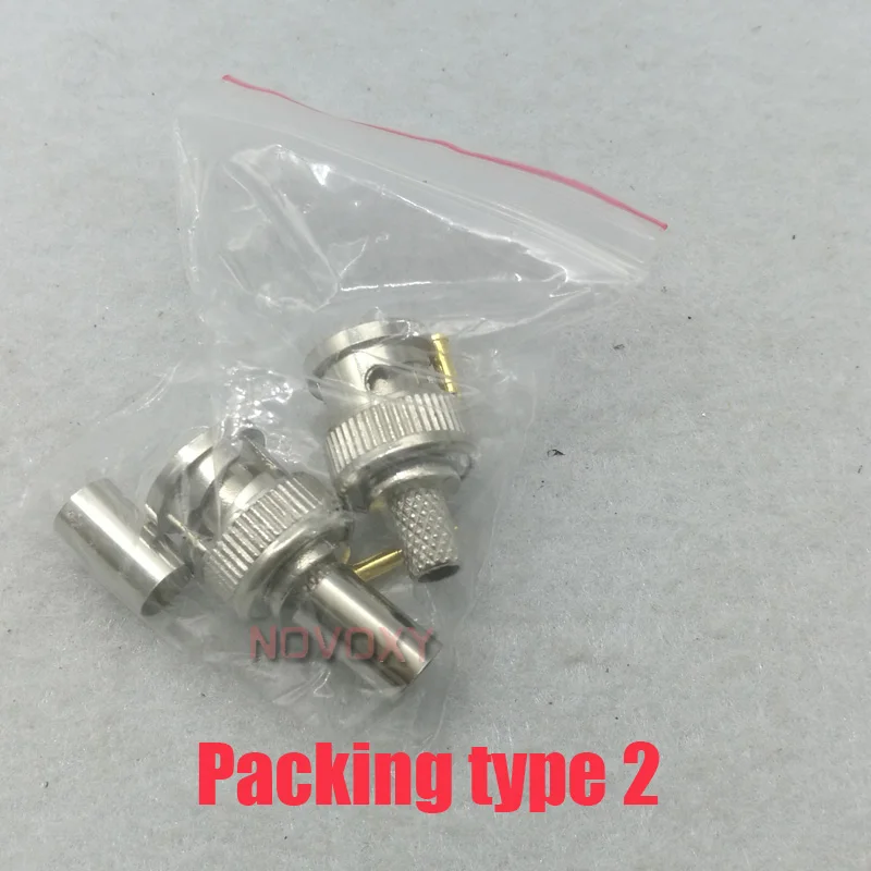 Обжимной штекер NOVOXY BNC для коаксиального кабеля RG59 разъем Q9 3 шт.|bnc male crimp plug|male