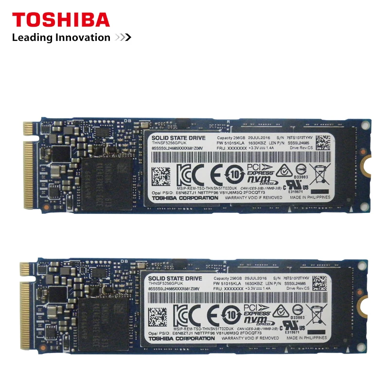 Оригинальный внутренний жесткий диск Toshiba NVME XG3 256G PCI MLC твердотельный накопитель