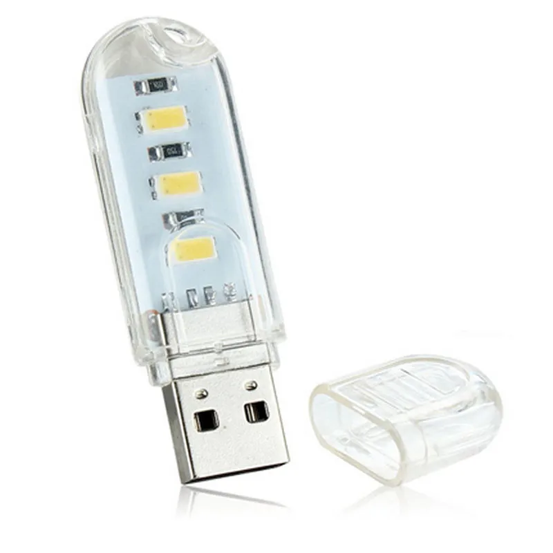 3LED портативный мини usb лампа Настольный ночник книга свет для ПК настольный