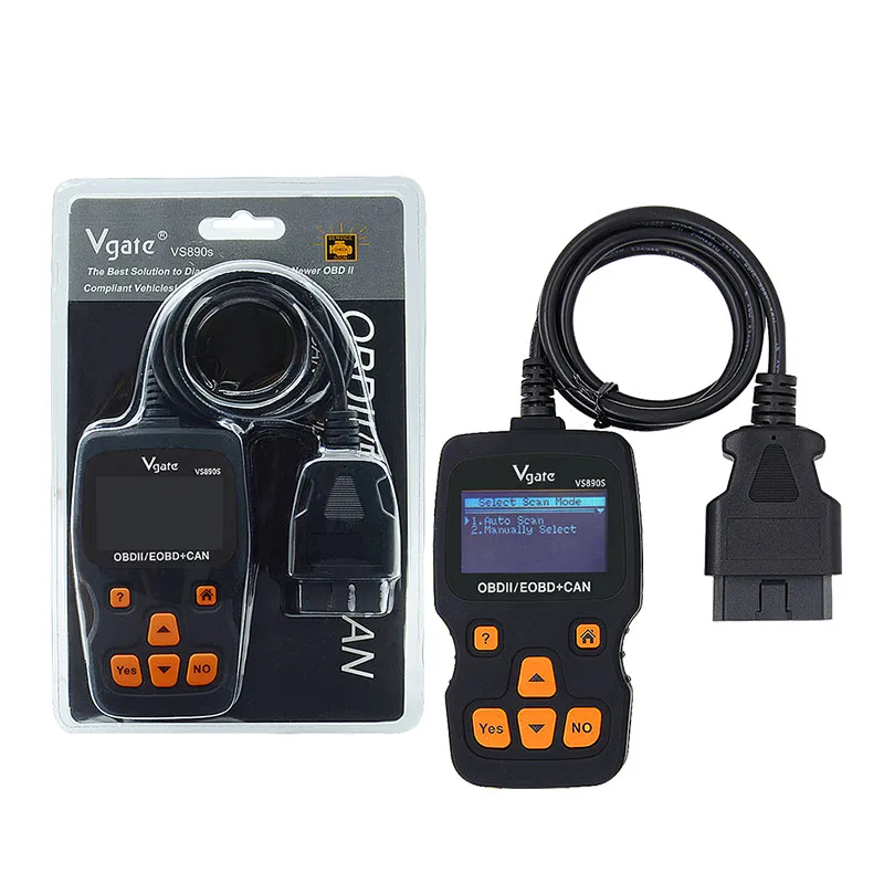 Новейшая модель; Maxiscan Vgate VS890 OBD2 сканер штрих-кода VS-890 коде отказа двигателя считыватель-анализатор Поддержка OBD OBDII протоколы