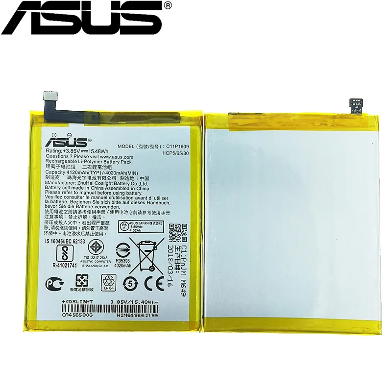 ASUS 4120 мА/ч, C11P1609 Батарея для Asus zenfone 3 max 5,5 ZC553KL X00DDA zenfone 4 max 5,2 ZC520KL X00HD чехол для телефона
