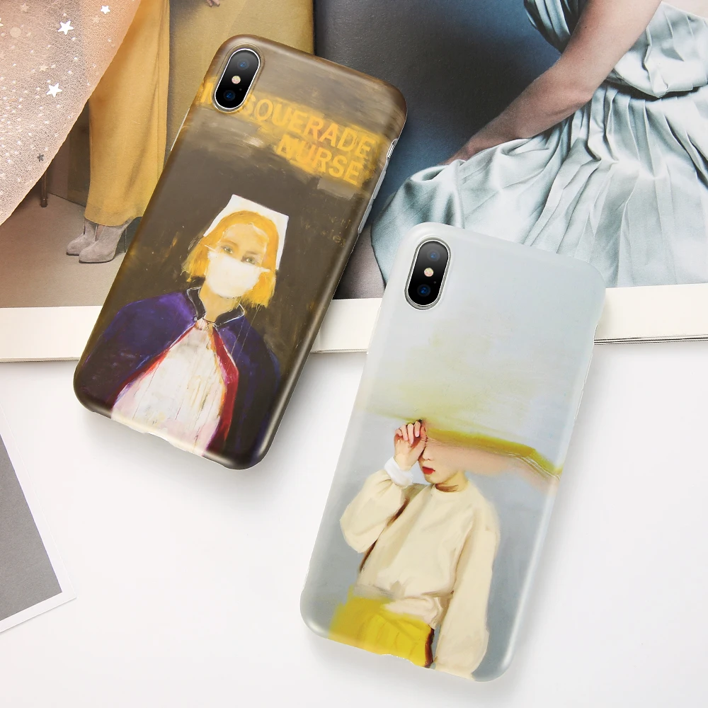 KISS Чехол рисунок imd чехол для iPhone 8 Plus мягкий TPU s X XR XS Max 6 6s 7 телефона Coques |