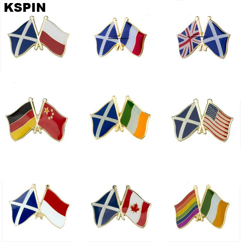 Значки-баннеры Scotland Friendship металлические штырьки для одежды Реплика монет Rozet Makara