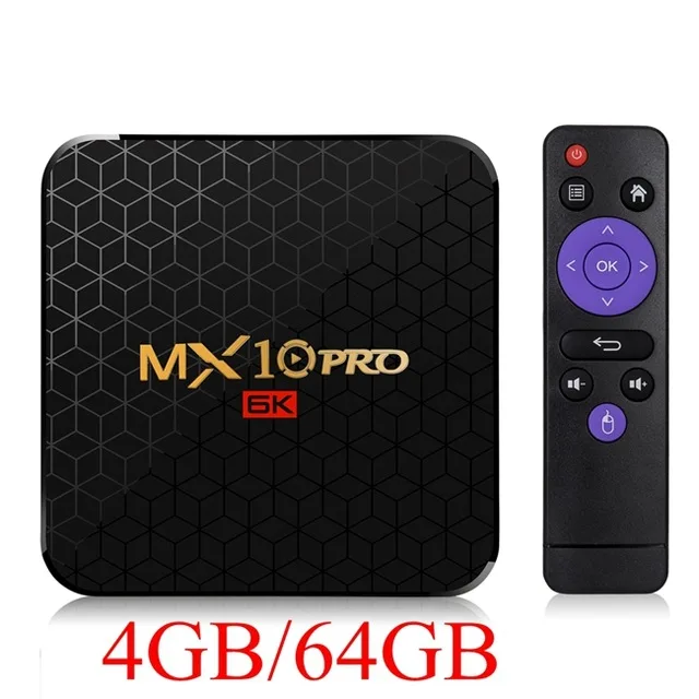 6K tv Box MX10 Pro Android 9 tv box Allwinner H6 Четырехъядерный 4 ГБ 32 ГБ 64 Гб 2,4G WiFi USB3.0 Поддержка 6K* 4K H.265 Smart медиаплеер - Цвет: RAM 4GB ROM 64GB