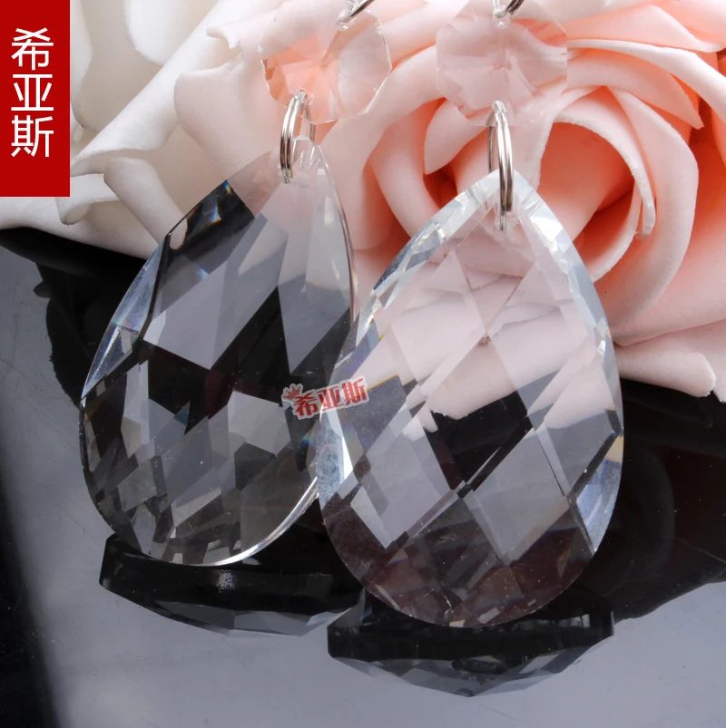 

5pcs Clear Chandelier Glass Crystals Lamp Prisms Parts Hanging Drops Pendants 76mm