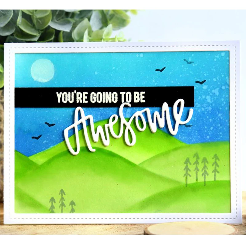 Полосы волн шаблон пластиковый спрей Многослойные трафареты для DIY Скрапбукинг