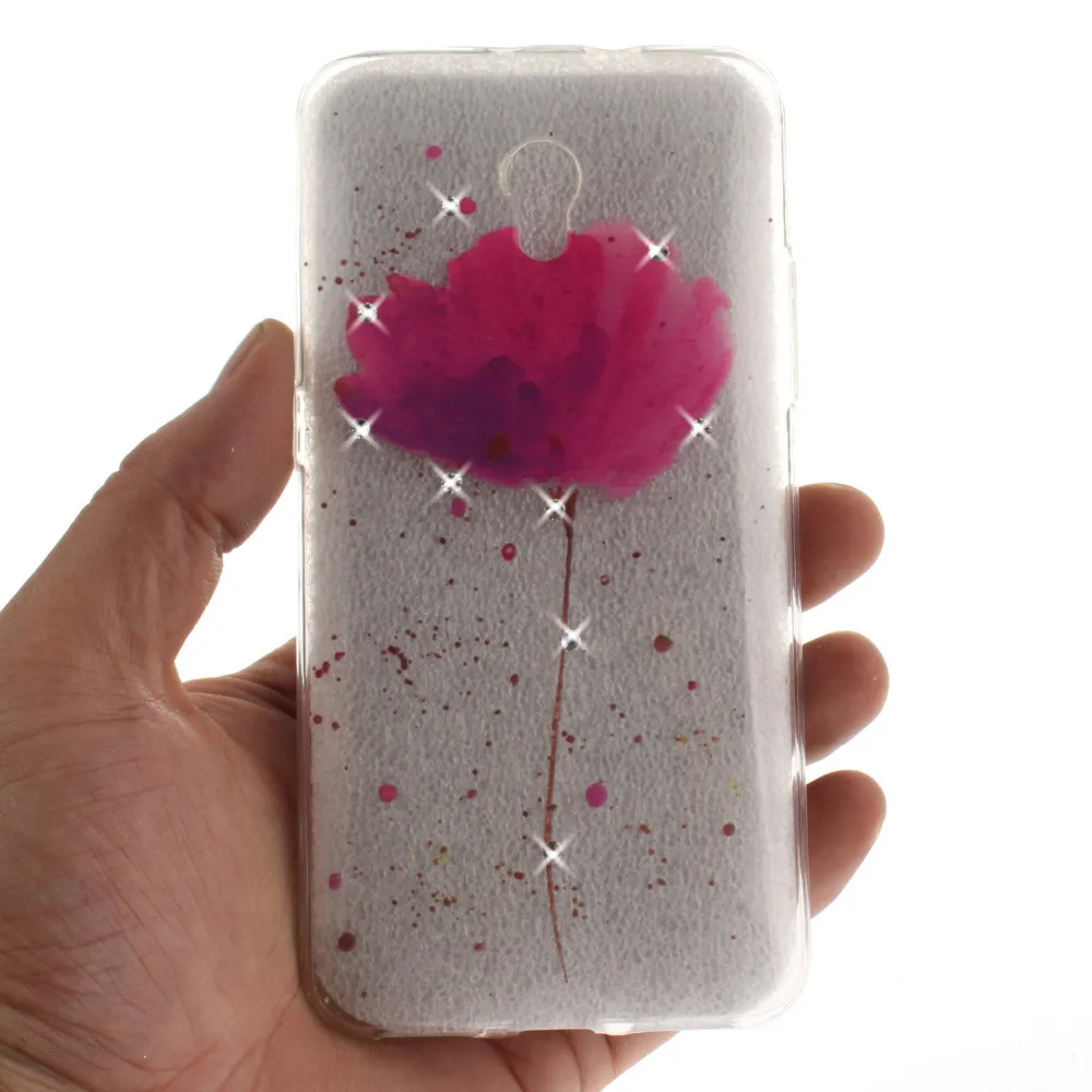Блестящий Прозрачный чехол из мягкого ТПУ IMD подходит для ZTE Blade V7 V 7 Smart cartoon back cover