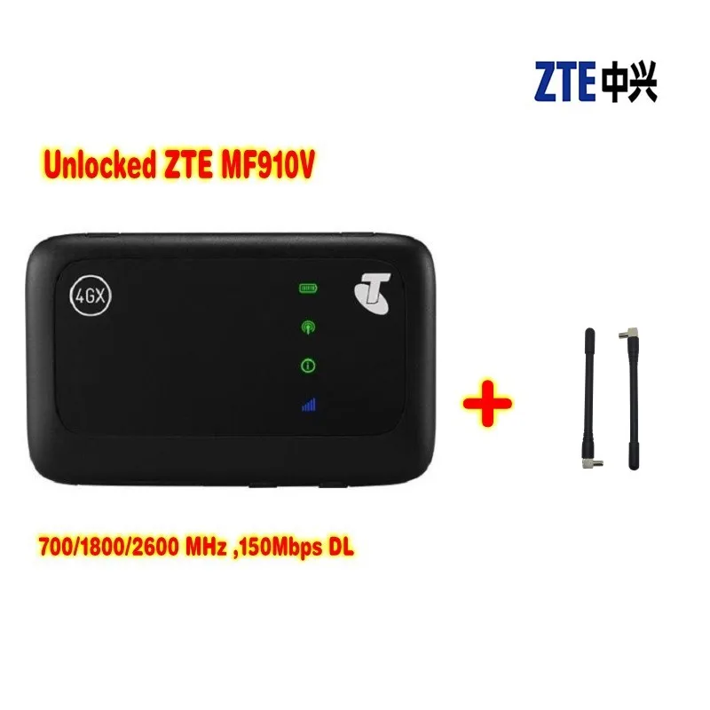 Zte MF910V 4G LTE мобильный Wi Fi Беспроводной Карманный хот спот маршрутизатор модем плюс