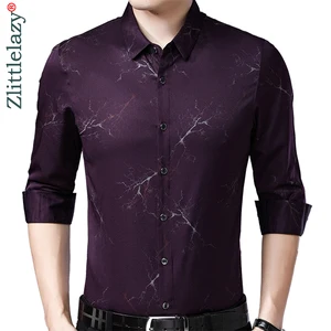 Мужские дизайнерские рубашки с длинным рукавом Lightning, облегающие винтажные модные рубашки из Джерси, повседневная одежда, 2020