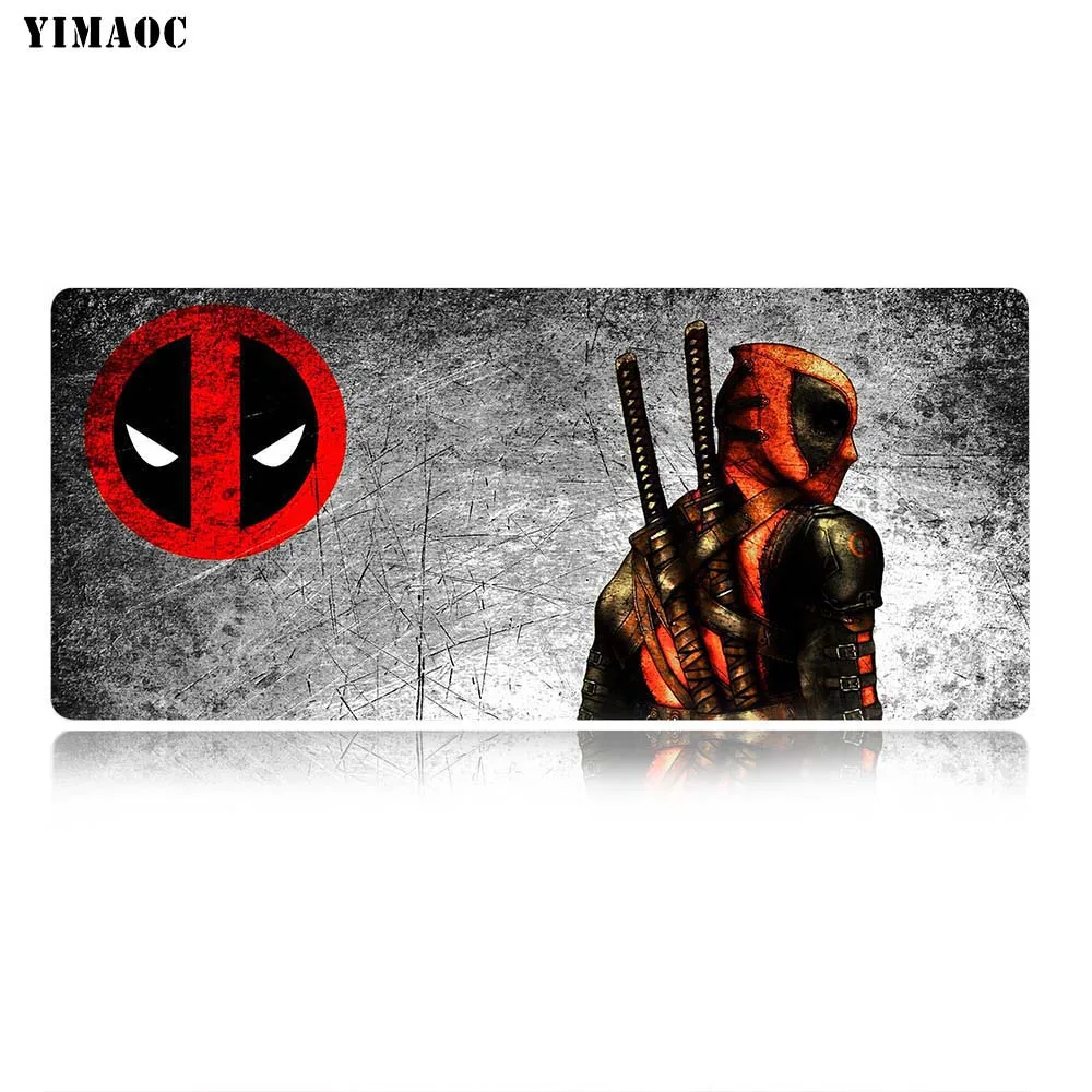 YIMAOC Marvel comics Deadpool коврик для мыши 40x90 см компьютерный коврик для мыши Противоскользящий коврик для игровой мыши из натурального каучука