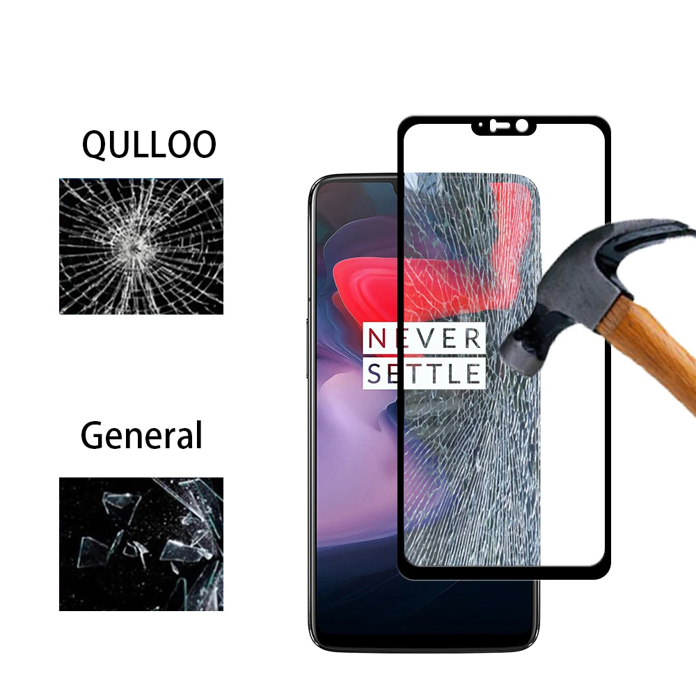 Для Oneplus 6 Экран протектор Закаленное Стекло фильм полное покрытие 3D 0 26 мм 9 H
