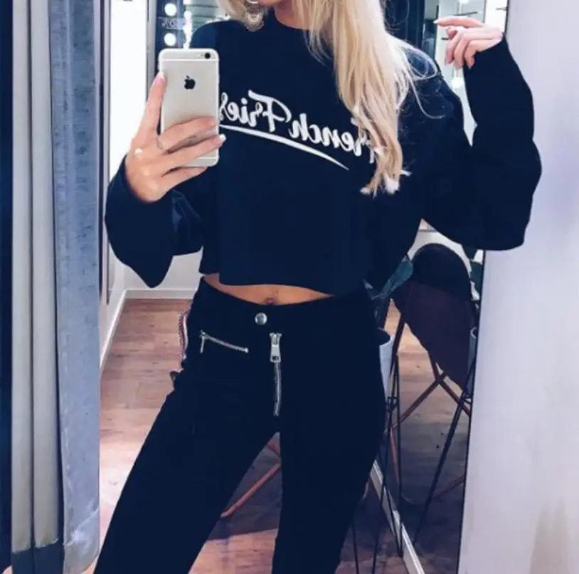 Толстовки с длинным рукавом Женская толстовка капюшоном 2 цвета Свитшот фри