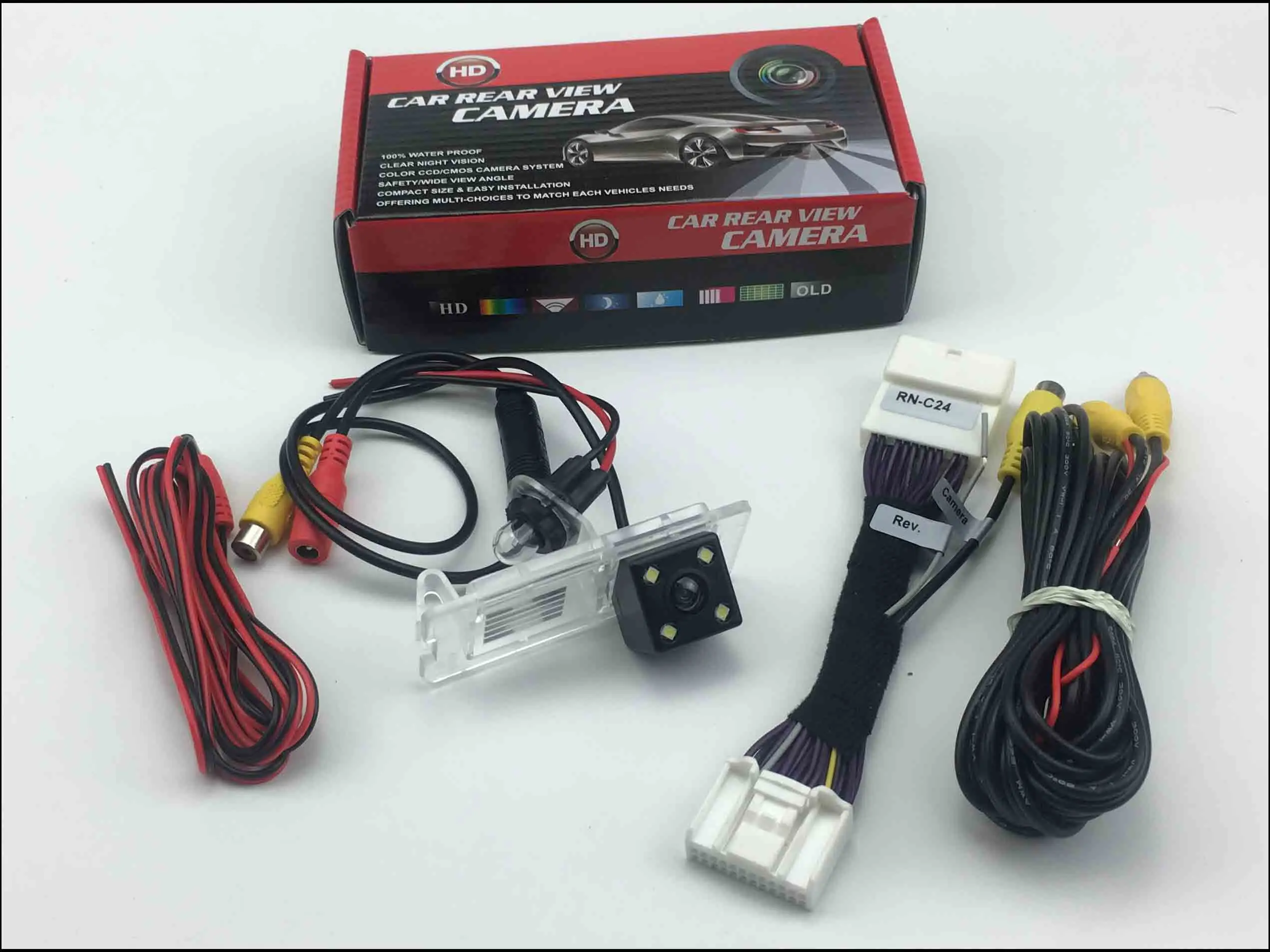 4LED CAM With Cable JIAYITIAN для Renault Captur камера заднего вида/OEM экран адаптер кабель камера заднего вида/комплект резервного копирования - Название цвета: 4LED CAM With Cable