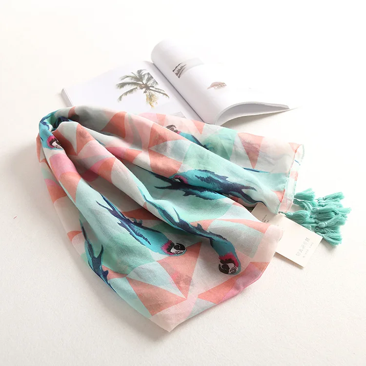 

Women Geometry Pattern Bird Pattern Scarf Tassel Scarf Cotton Scarf Shawls 10pcs/lot