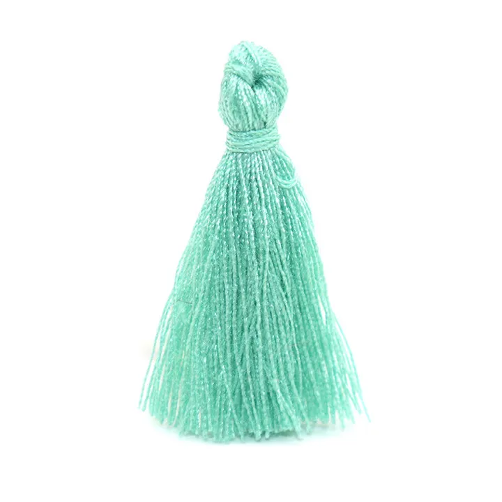 Light blue tasslas 100 шт мини-кисточка бахрома кулон материалы для поделок DIY маленькие кисточки отделка одежды шторы декоративные серьги ювелирные изделия компоненты - Цвет: Light blue tasslas