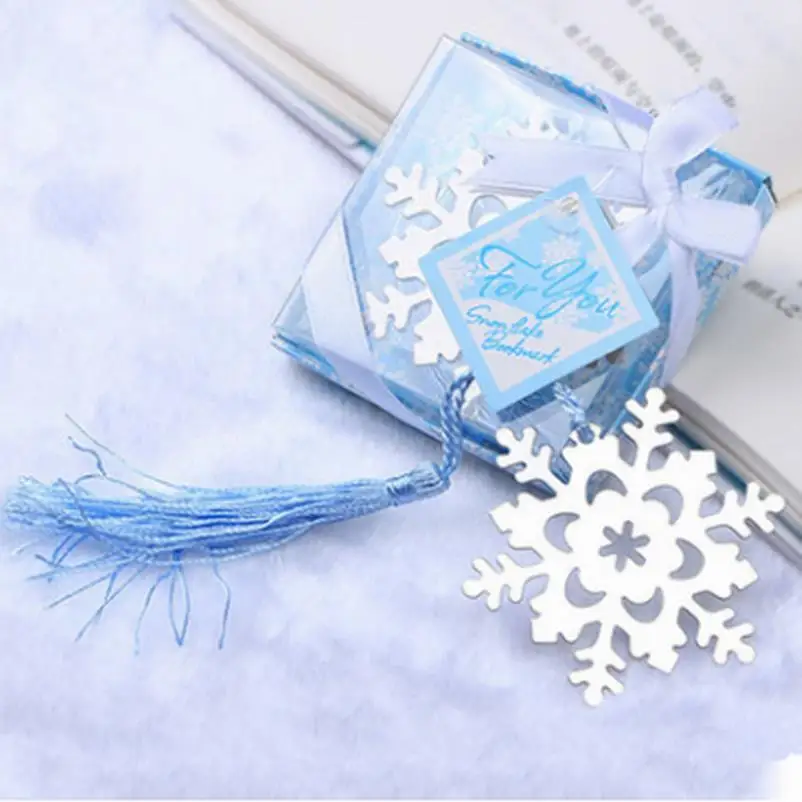 Wholesale 20PC snow bookmark for wedding decoration wedding baptism favors and gift for wedding party baby show favors