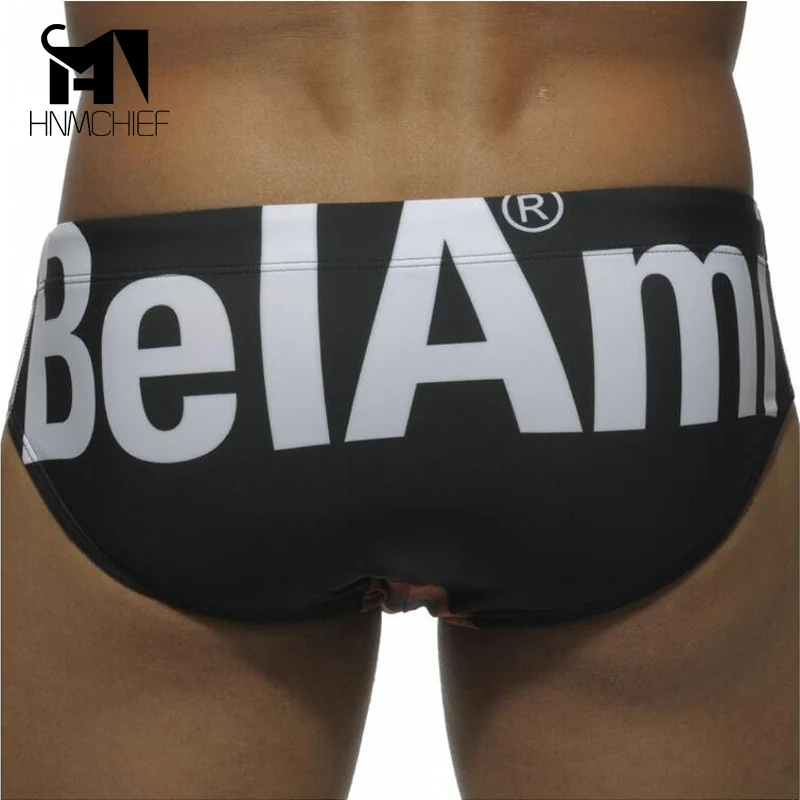 Мужские трусы брифы из нейлона и спандекса синие однотонные дышащие сексуальное