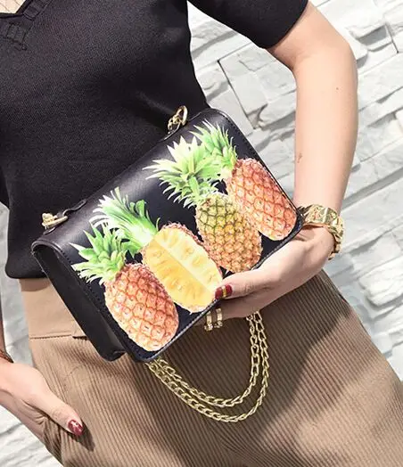 Miwind F Милая Весенняя/Летняя модная новая Ананас Фрукты цепи мешок женские