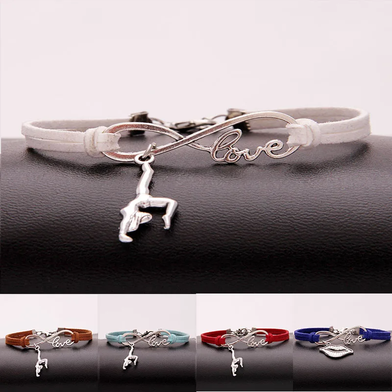 Браслет в оплетке Infinity Love 18 цветов браслет ручной работы для фитнеса украшения