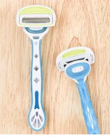 3pcs manual shaving womens razor razor blades replaceable straight razor barber for armpit hair leg face woman trimmer sale