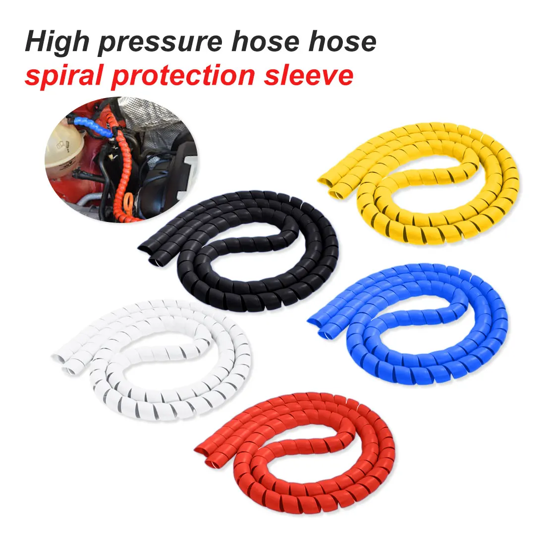 1 м спиральная обмотка защита кабеля линия покрытая полипропиленом провод