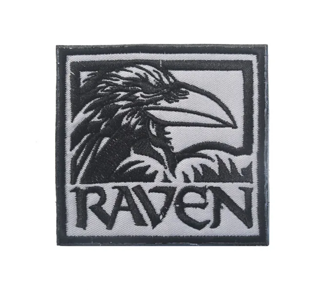 Нашивка ODIN RAVEN VIKING эмблема вышитая норвежская мифология норвежская нашивка для рюкзака - Цвет: black Size 9 x 8 cm
