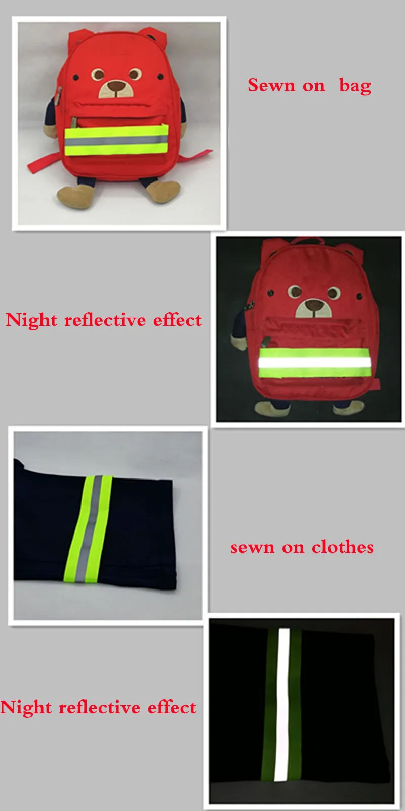 50mm x 30mm* 3 Meter / lot, Oxford reflective fabric sewing tape reflective webbing ribbon for sewn on clothing bags