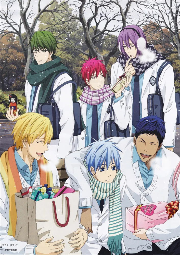 Баскетбольные плакаты Kuroko's наклейки на стену высокое разрешение украшение для