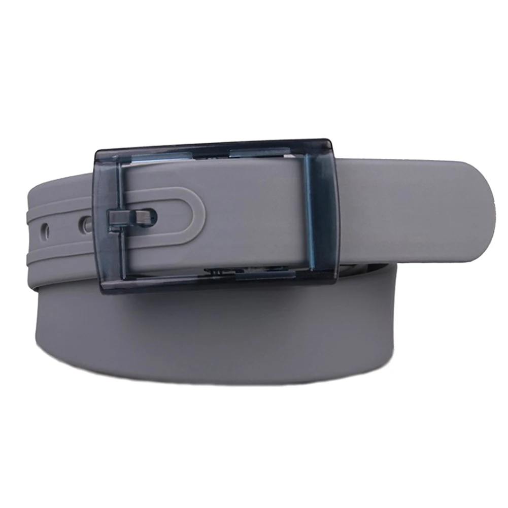 grey Новинка, экологически чистый пластиковый ремень для мужчин и женщин, карамельный цвет, унисекс, силиконовые резиновые ремни, мужские, женские, джинсы, кожаный ремень, аксессуары - Цвет: grey
