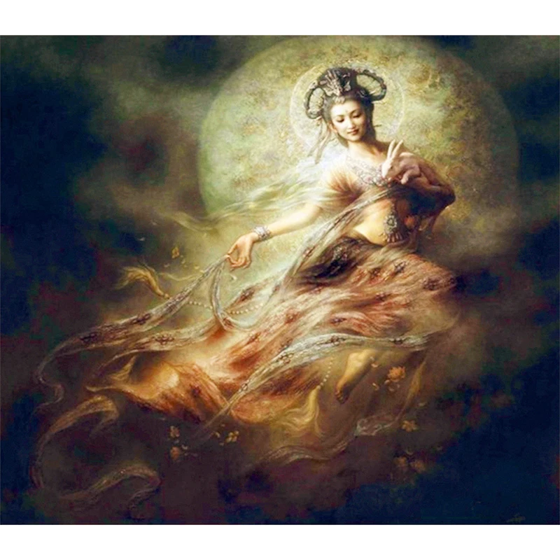 

DIY 5d Diamond Painting Chinese Fairy Full Square Drill Diamond Embroidery Landscape Rhinestone Mosaic Decor Home