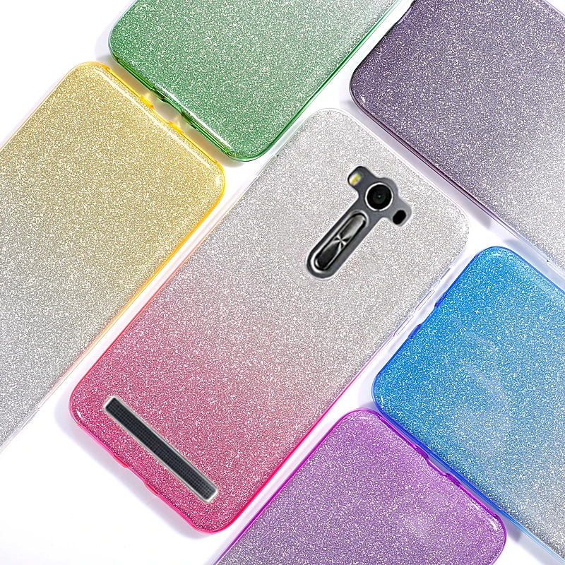 Zenfone 2 laser ZE500KL чехол Ультратонкий с блестками TPU силиконовый для Asus ZE500KG 5 0