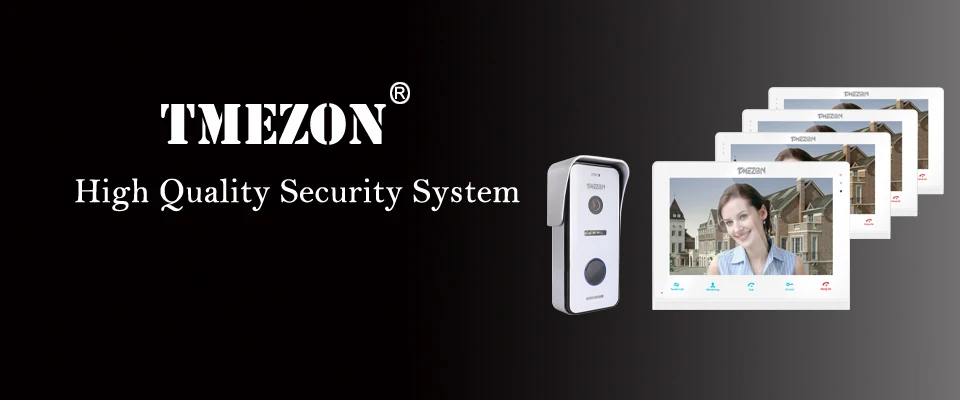 TMEZON беспроводной Wifi умный видео-звонок Дверной домофон, 10 дюймов+ 3x7 дюймовый монитор с 720P проводной дверная камера телефон