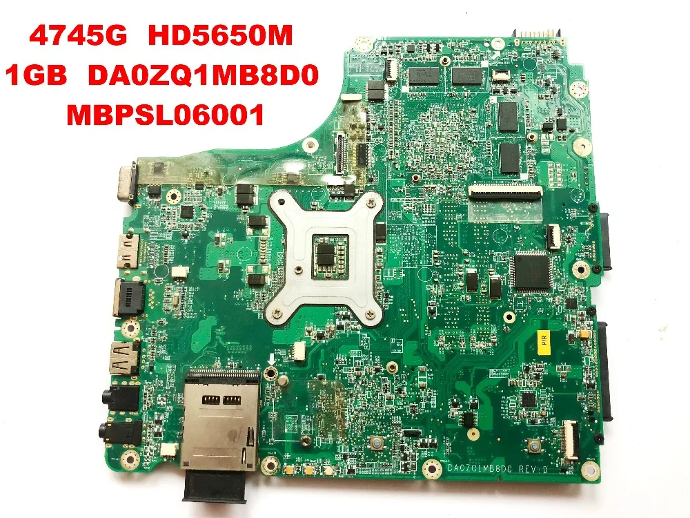 Оригинальная материнская плата для ноутбука ACER 4745 4745G HD5650M 1 ГБ DA0ZQ1MB8D0 размере г