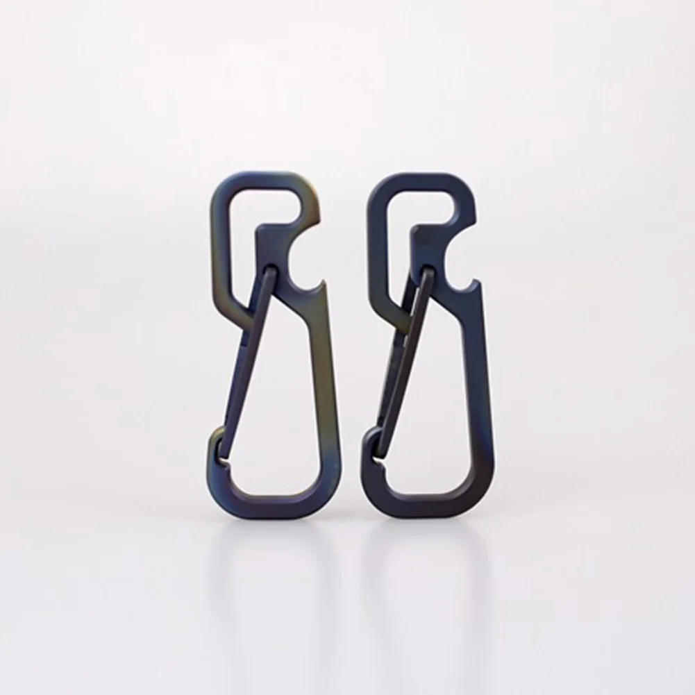 Quick Release Titanium Alloy Climbing Accessories Multifunction Keychain Hanging Traveling Hook Strong Mountaineering Buckle | Спорт и