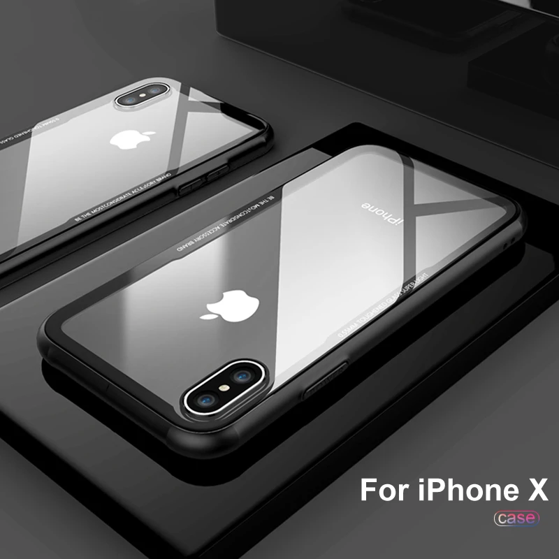 Стеклянный чехол Cyato второго поколения для iphone X iPhone 6 6s 7 8 Plus прозрачная задняя