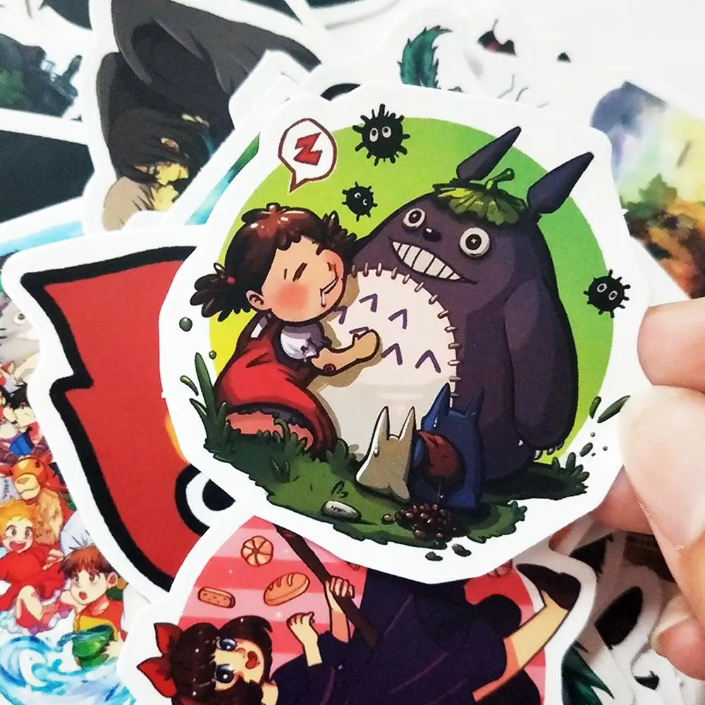50 шт смешанные наклейки s Miyazaki аниме Хаяо Стикер Тоторо/Унесенные спиралью для скейтборда ноутбука велосипеда серфинга наклейка в стиле граффити